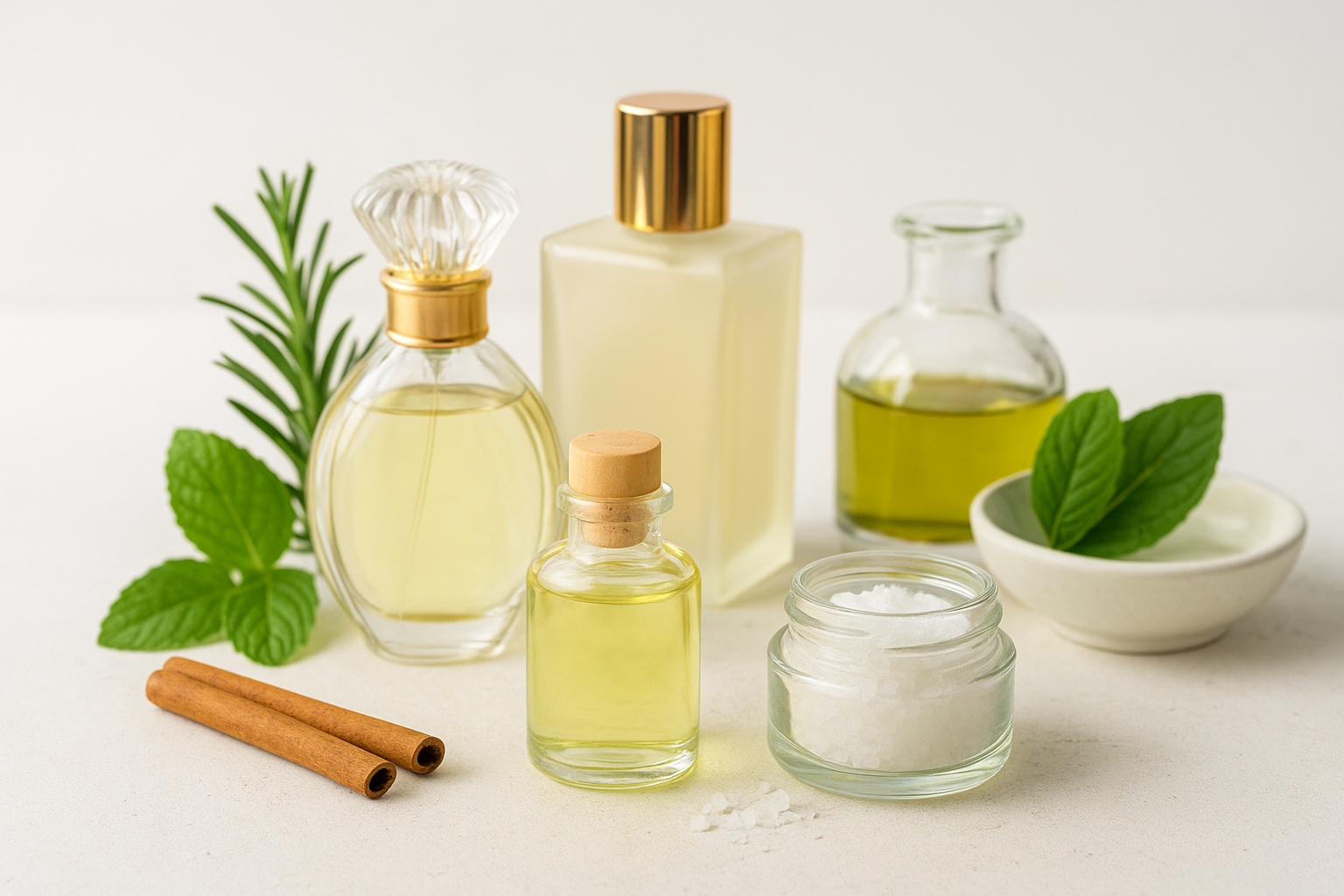 Fragrance ingredients and bottles